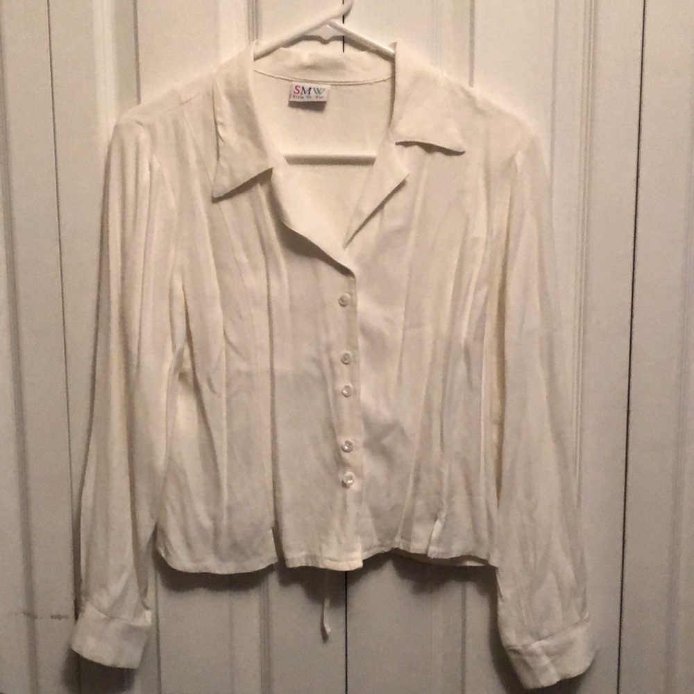 Classic white vintage blouse